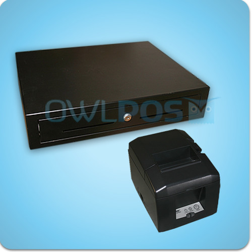 Square Stand Bundle Star TSP654U USB Receipt Printer & Cash Drawer Combo TSP650