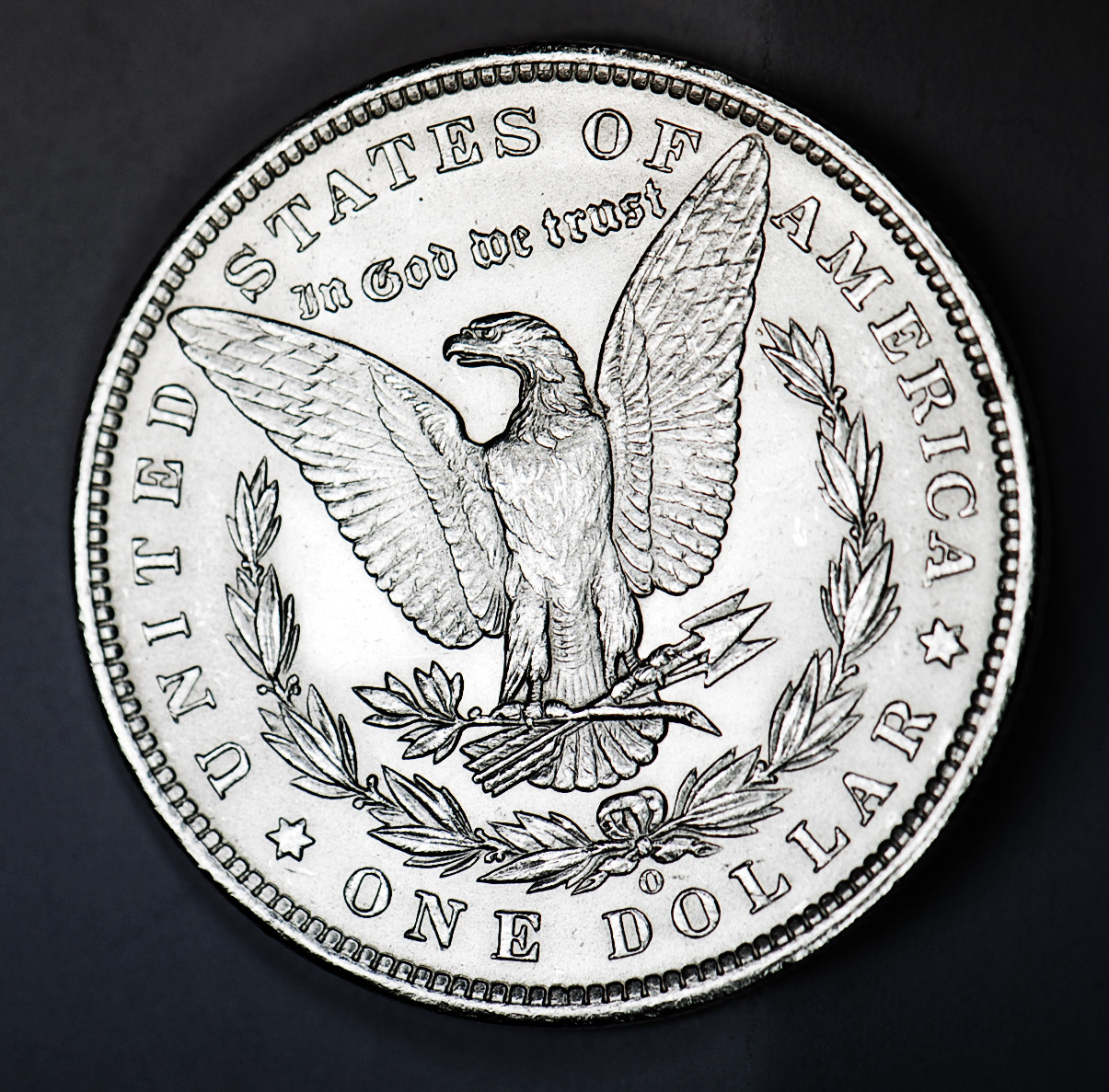 1885-o Morgan Silver Dollar. Full Chest Feathers. BU. (Inventory A)