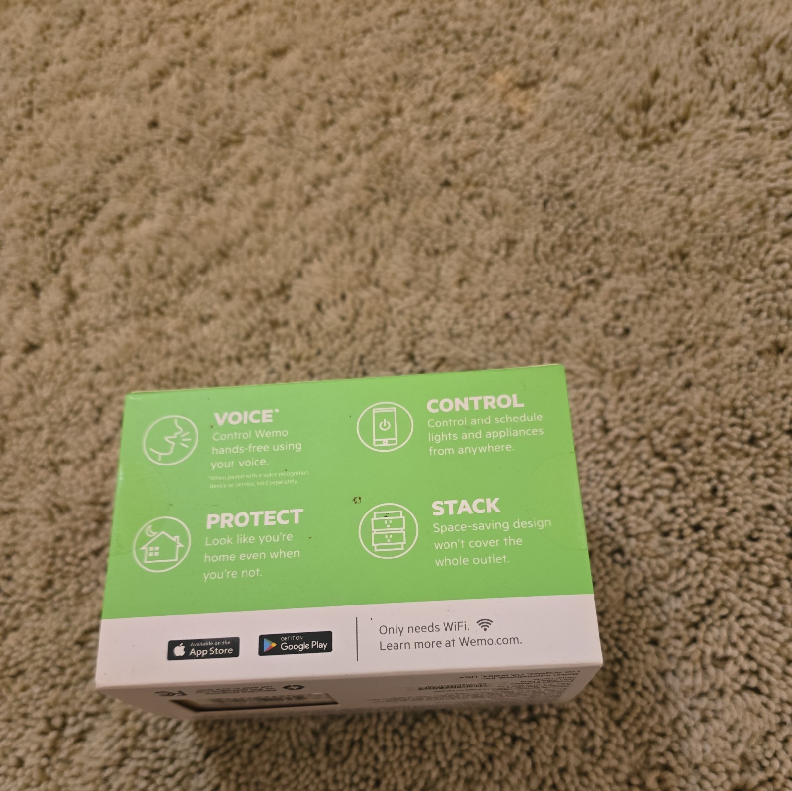 WeMo WiFi Smart Plug White US App-Controlled Alexa Google HomeKit Nest