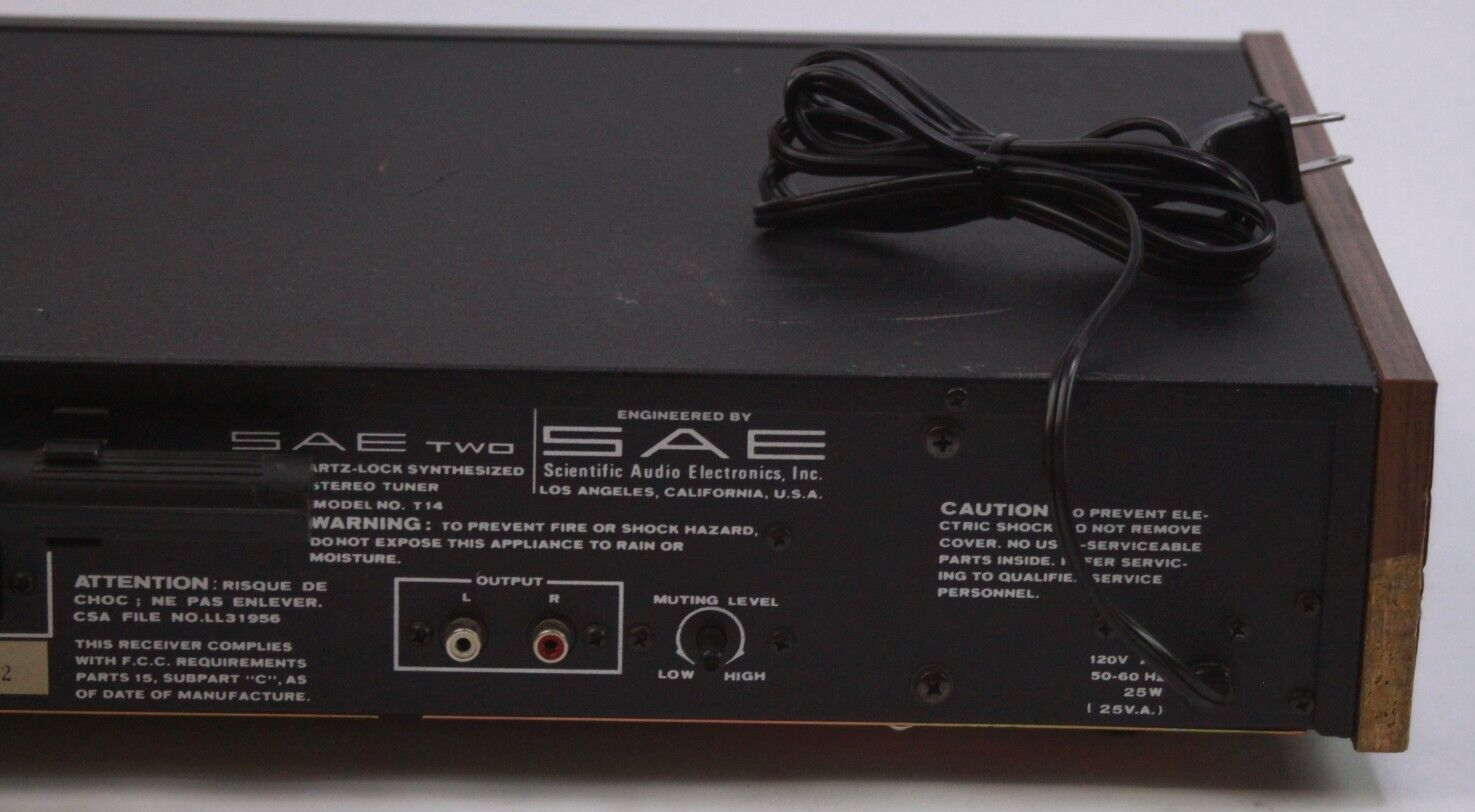 Vintage SAE Two T14 Digital Tuner Working With Issues READ DESCRIPTION