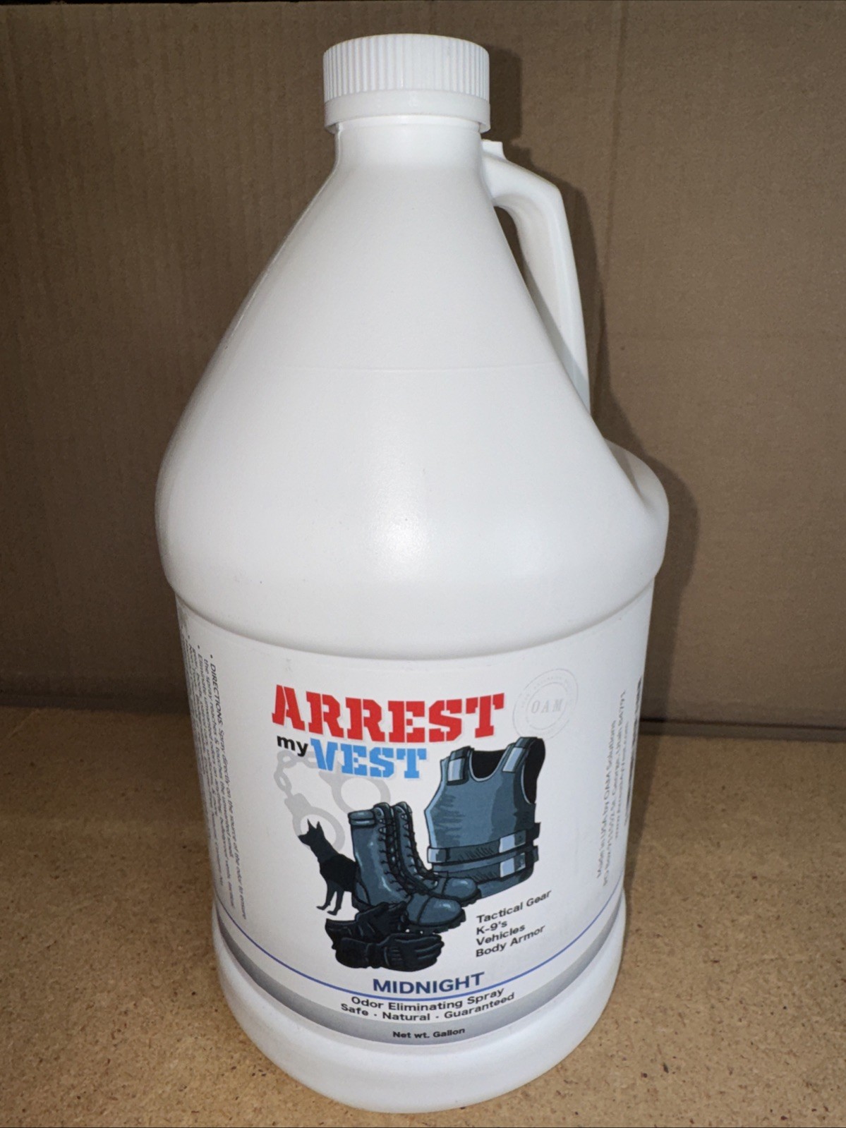 SEALED-Odor Eliminating Spray for Body Armor, Tactical Gear, K9 Equipment, 1 Gal