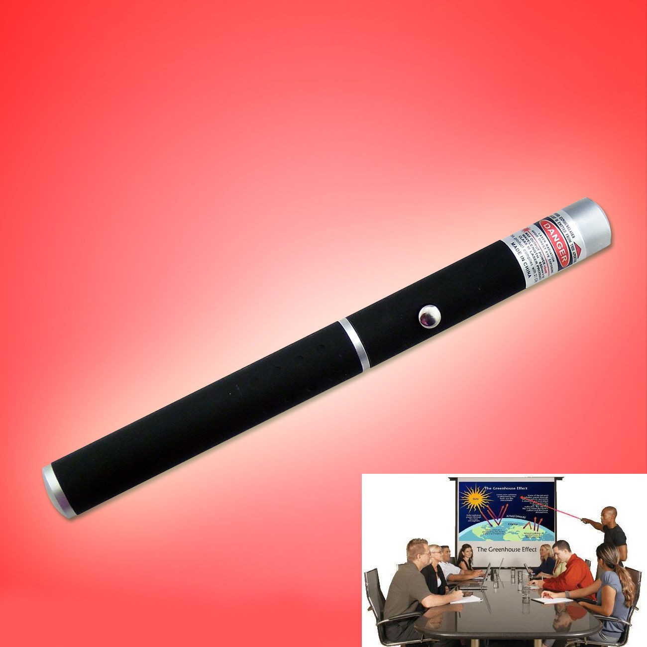 5Pcs Red Laser Pointer Pen 650nm Visible Beam 1mW for Presentation Teaching