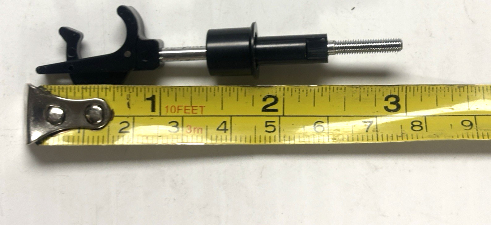 Vtg Turntable Tone Arm Rest Clip - w/ long threaded base - NOS Model unknown !