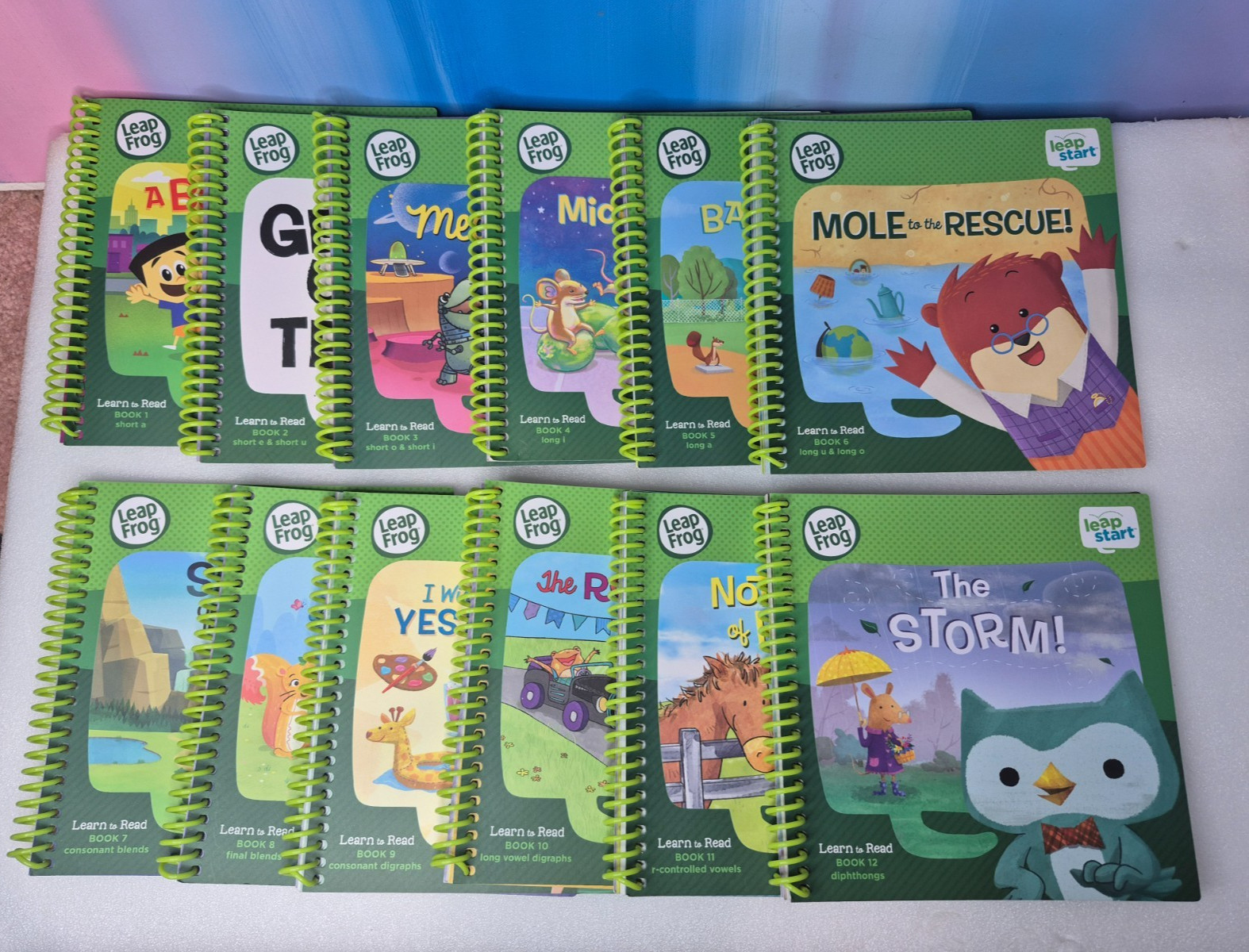 Lot Of 12 Leap Frog Leap Start SPIRAL Learning BOOKS-Learn to Read