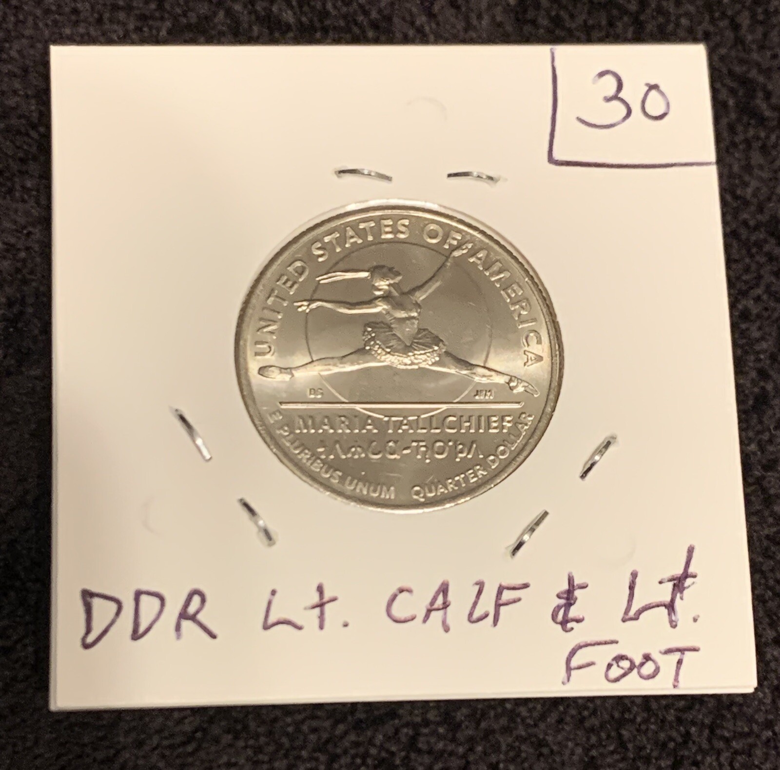 2023-P Maria Tallchief Quarter Error: Machine Doubling (Incused). UNCIRCULATED!