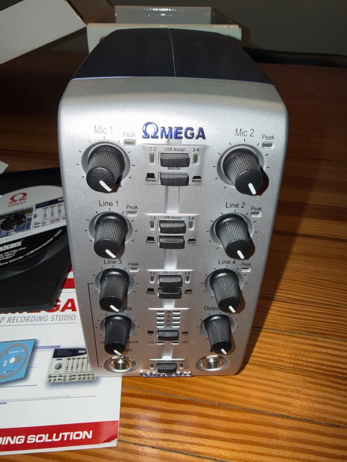 Omega Desktop Recording Studio w/Cables, Pwr Adapter, manuals and software