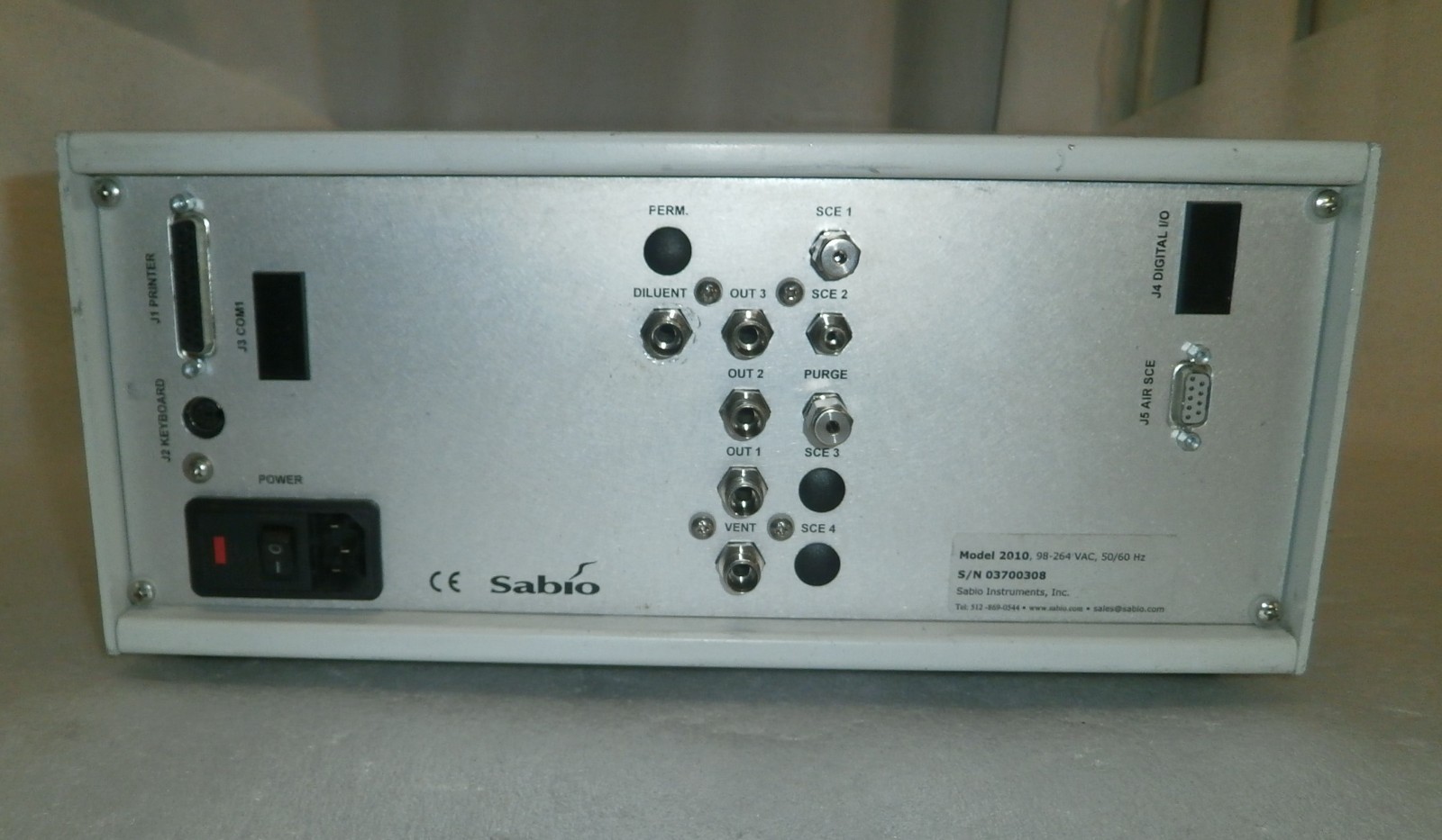 Sabio Instruments Model 2010D Gas Dilution Calibrator 2010