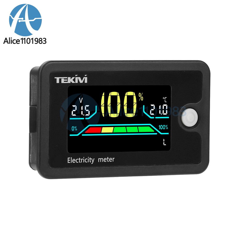 DC 8-100V LCD Digital Voltage Tester Battery Capacity Percentage Indicator Meter