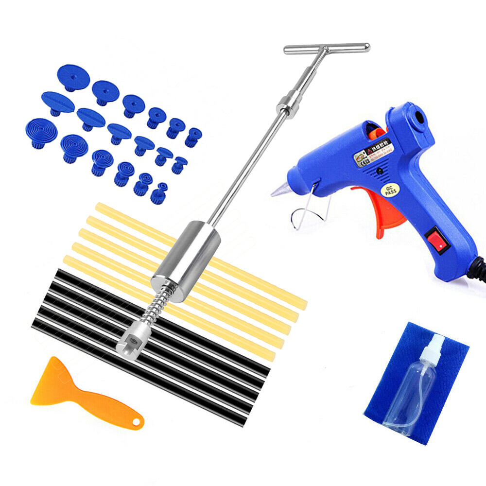 New Car Body Dent Puller Glue Gun Tool Paintless Hail Damage Remover Repair Kit