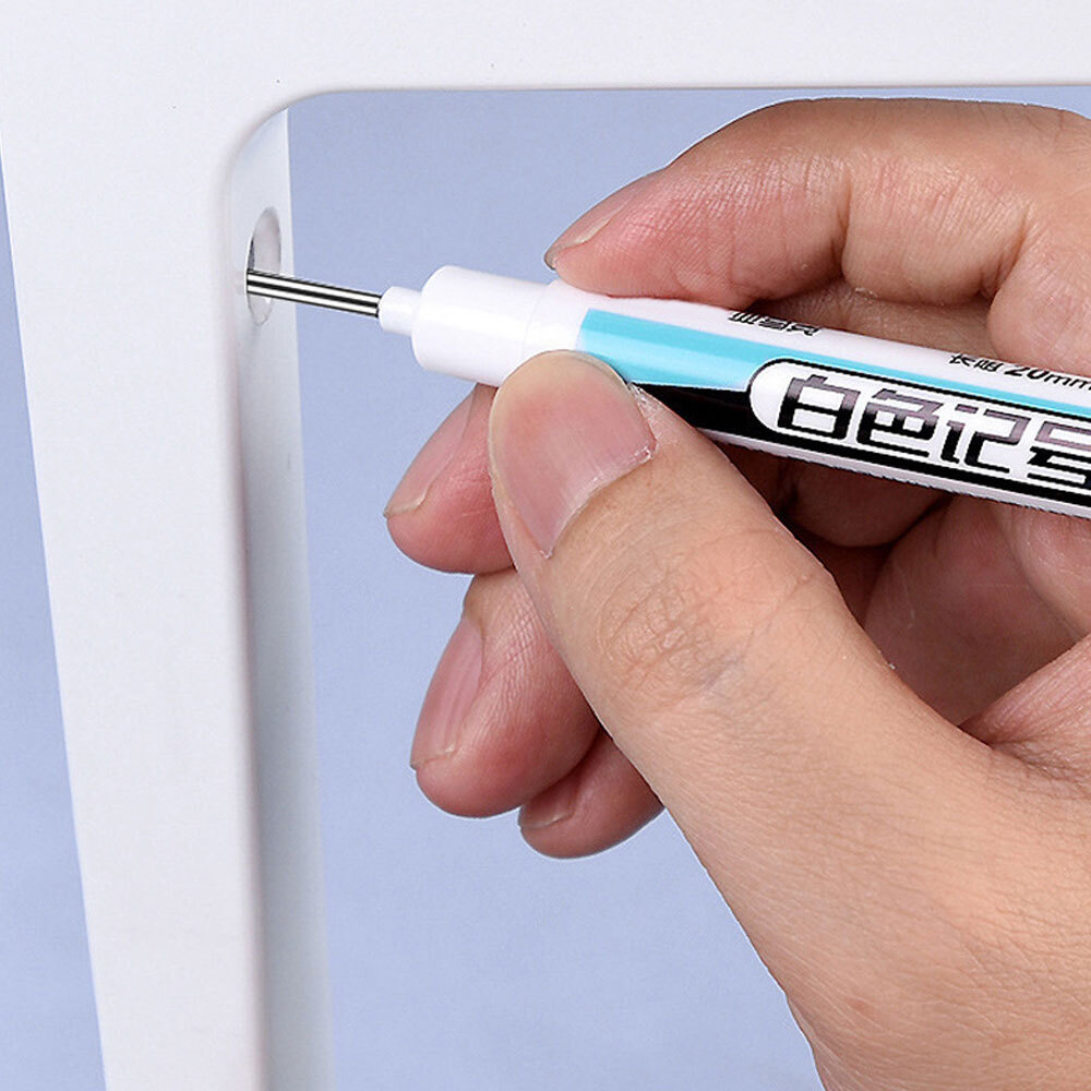 3Pcs 0.7mm White Permanent Paint Marker Pen for Rock Wood Plastic Glass Metal