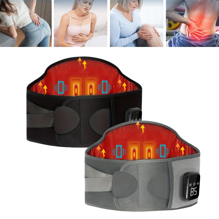 Heated Lower Back Brace for Back Pain Relief, Back Belt with Vibration & Heating