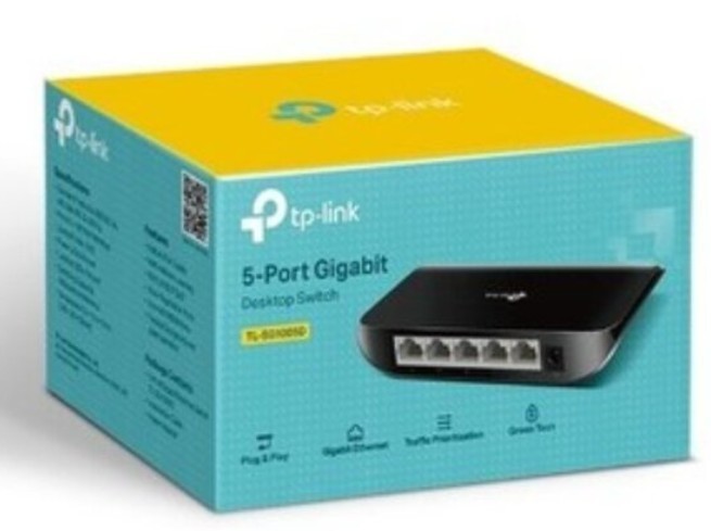 TP-Link TL-SG1005D 5-Port Desktop Switch Black - Brand New Factory Sealed