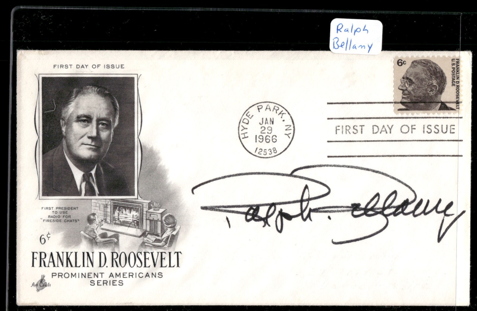 Ralph Bellamy Signed 1st Day Cover AUTO Over 1000 First Day Auto's 4 sale