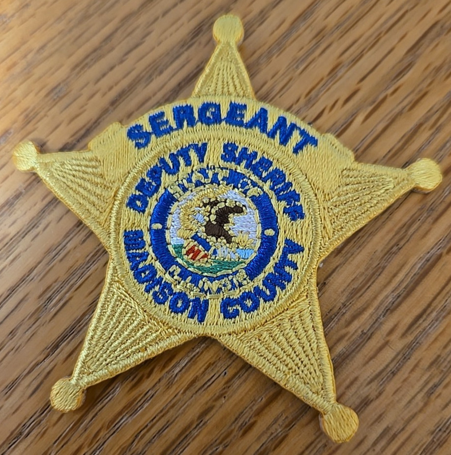 MADISON COUNTY ILLINOIS SHERIFF SERGEANT small DEPUTY SHERIFF POLICE PATCH