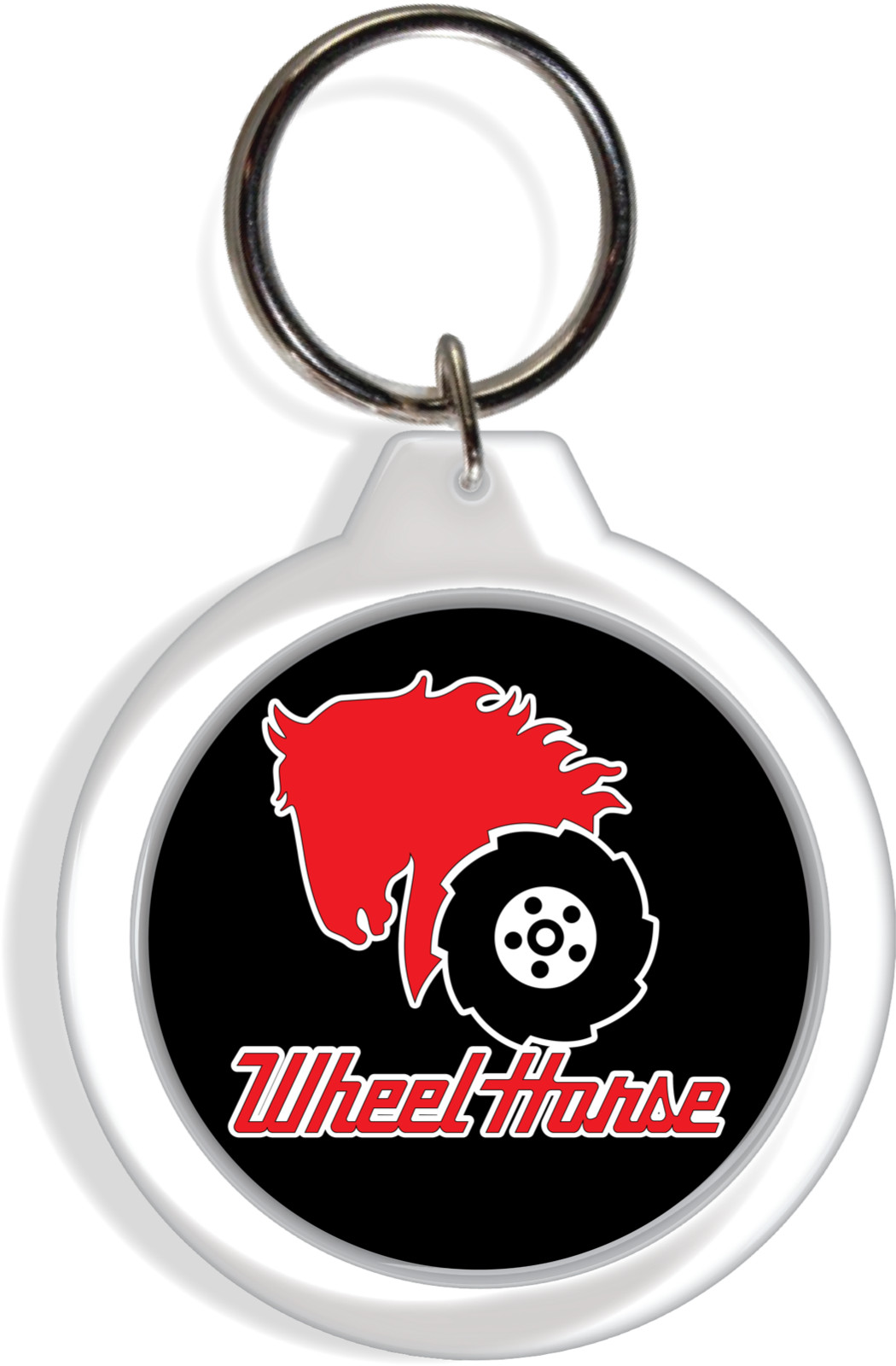 Wheel Horse Garden Farm Tractor Logo Keychain Keyring yard lawn mower Part FOB