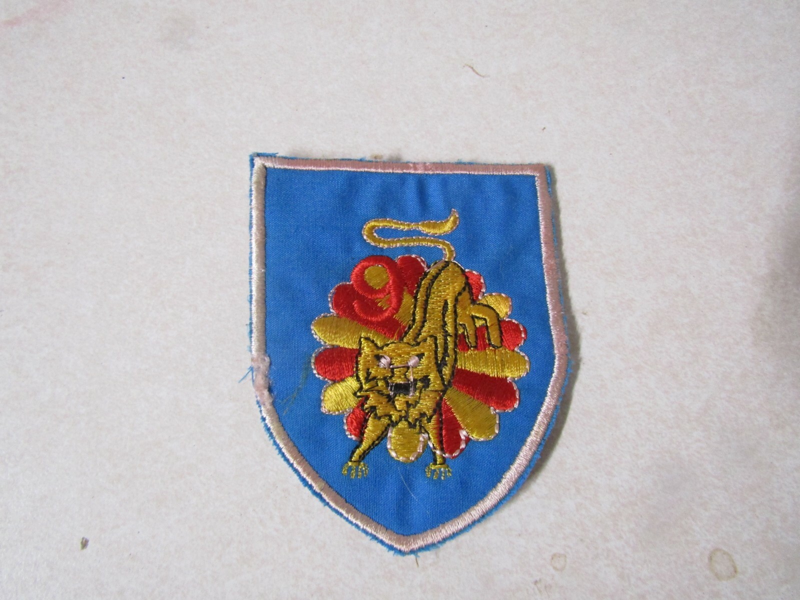 MILITARY PATCH OLD VIETNAM ERA UNSURE 9 YELLOW CAT