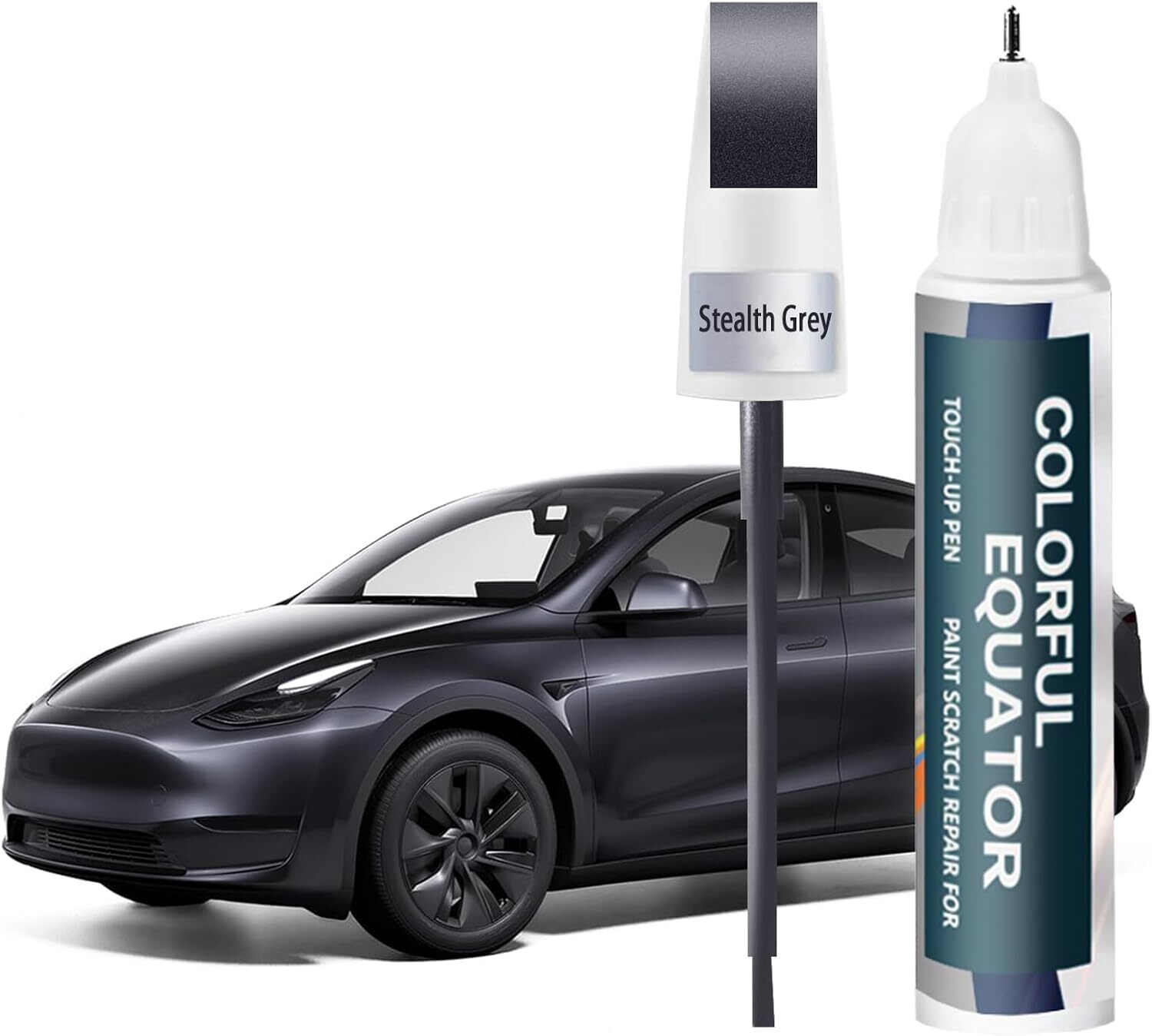 Touch up Paint Kit for Tesla Model Y/3/X/S Stealth Grey DIY Repair Kit Chips Nic