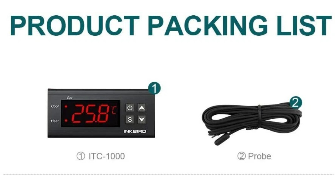 ITC-1000F 110V Digital Temperature Temp Controller Thermostat + NTC Sensor Probe