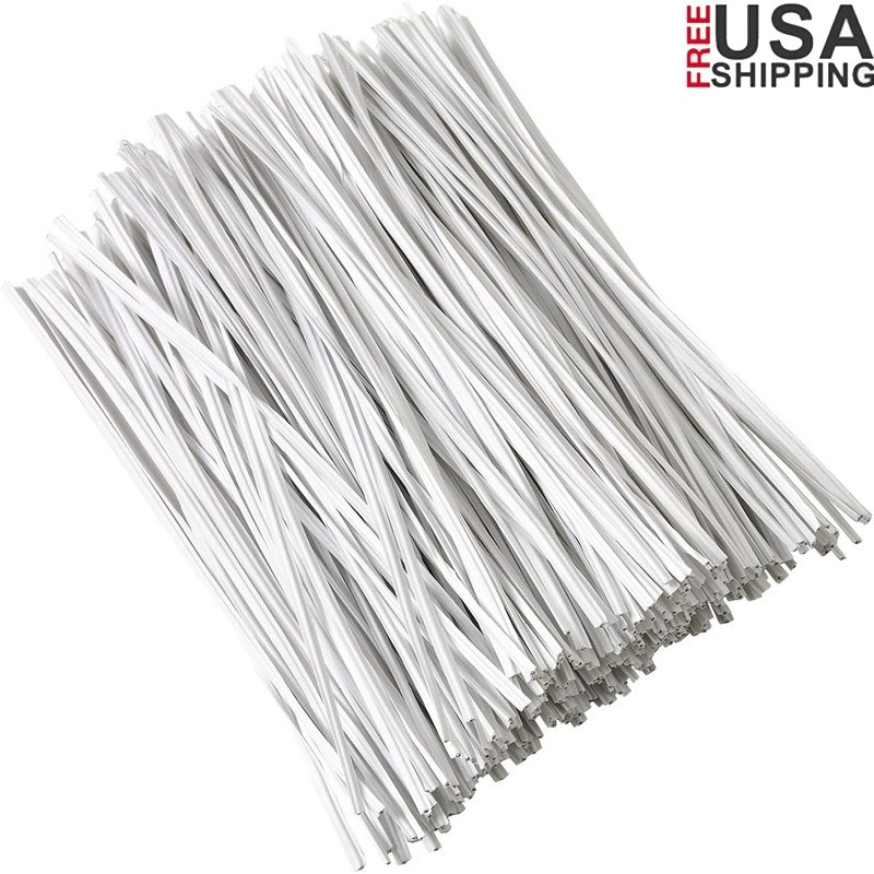 300 Pcs 5 Inch Plastic Twist Ties Bag Sealing Gardening Cable Organization New