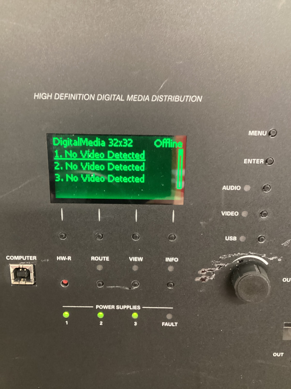Crestron DM-MD32X32-RPS Distribution Matrix Without Input/ Output Cards
