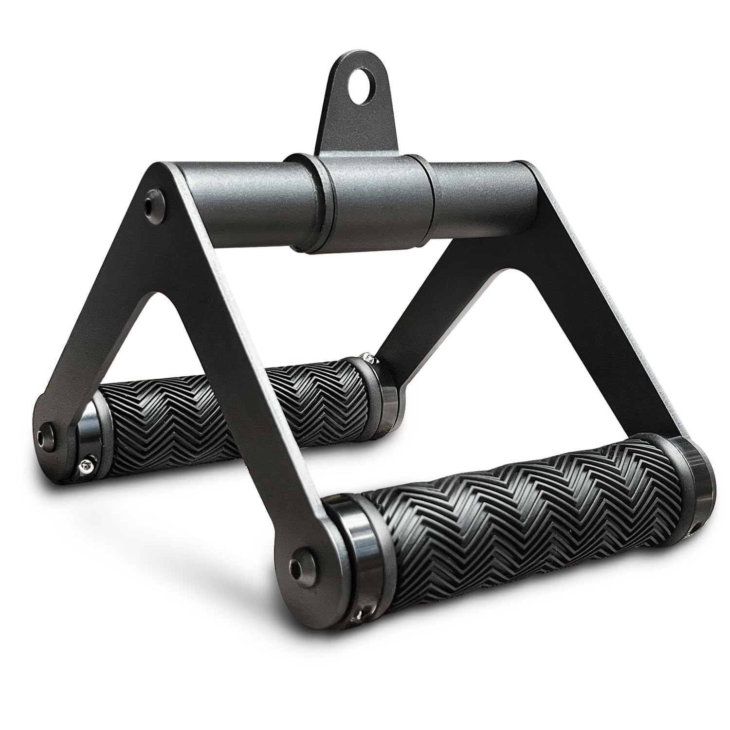 Double D Handle 360 Rotataing Cable Row Attachment for Cable Machine Soft Rubber
