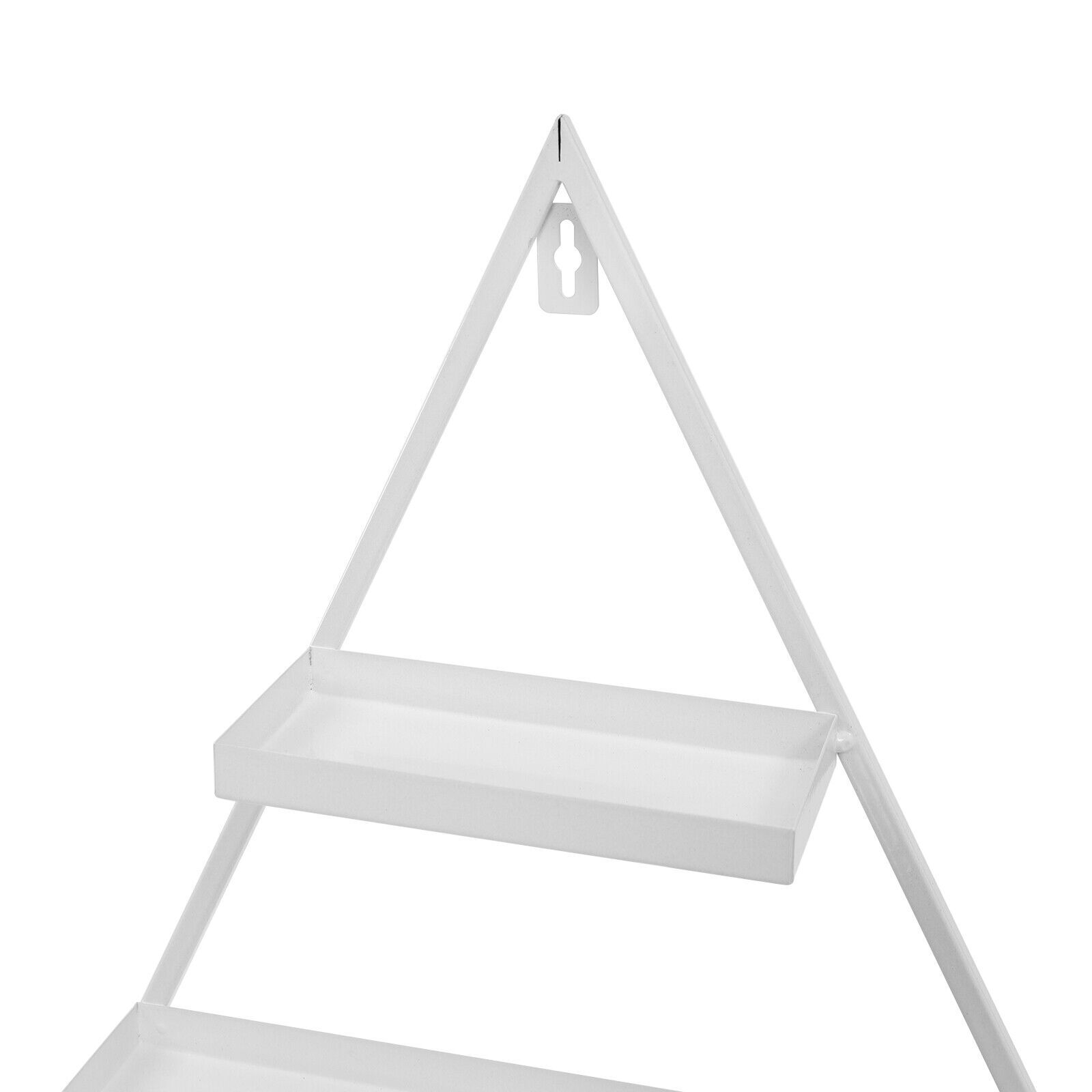 5-Tier Triangle Wall-Mounted Nail Polish Display Rack - 3 Pieces, White