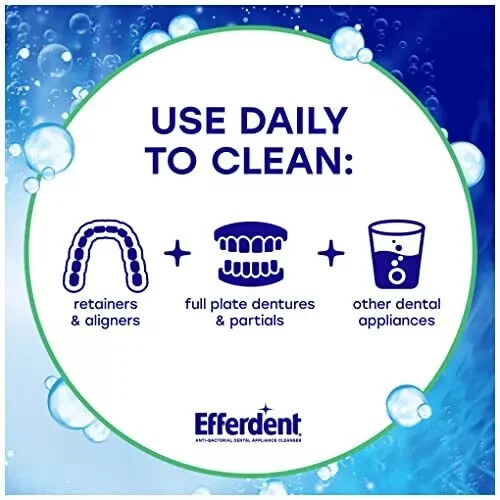 Efferdent Retainer & Denture Cleaner Tablets Minty Fresh & Clean 90 Count