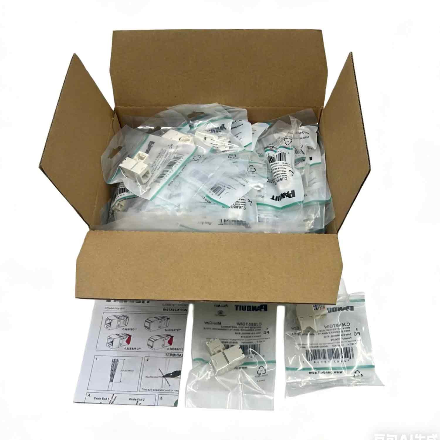 500PCS OEM Panduit Giga TX Cat6 jack White CJ688TGIW BOX OF 50.
