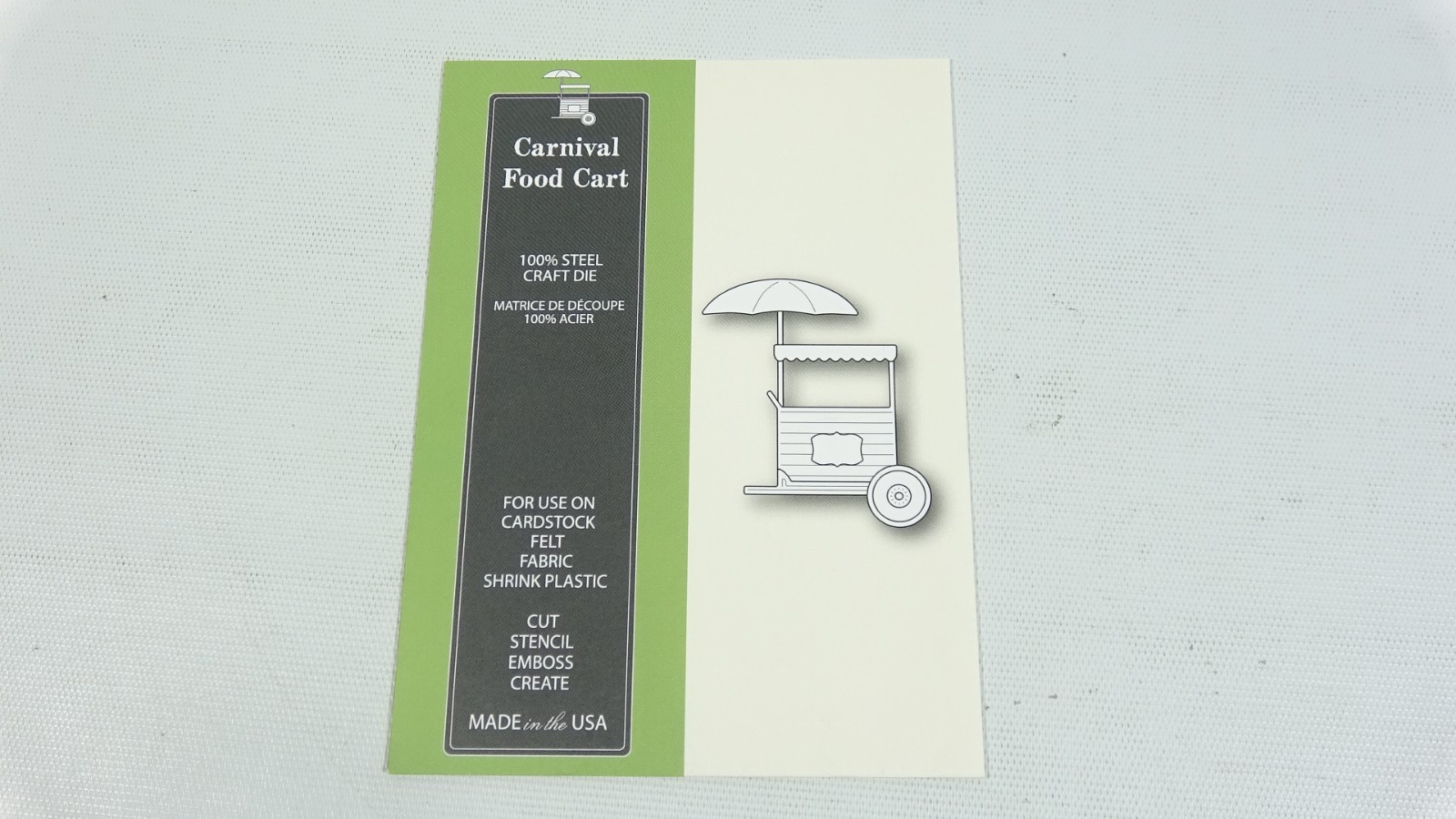 2015 Poppystamps Steel Craft Die Carnival Food Cart 1171