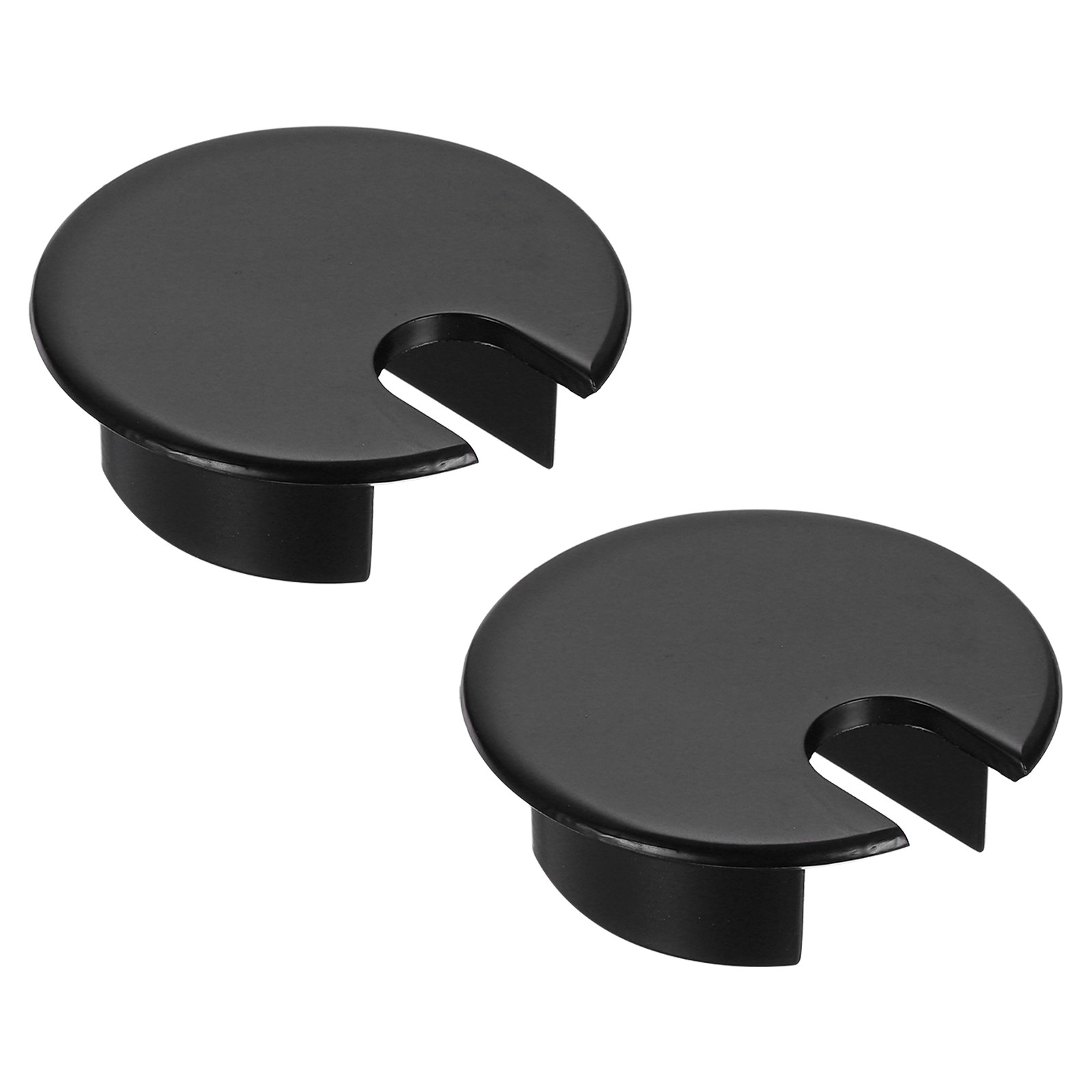 2 Pcs Desk Grommet 1.4 Inch,Zinc Alloy Round Desk Hole Cover,35mm,Black