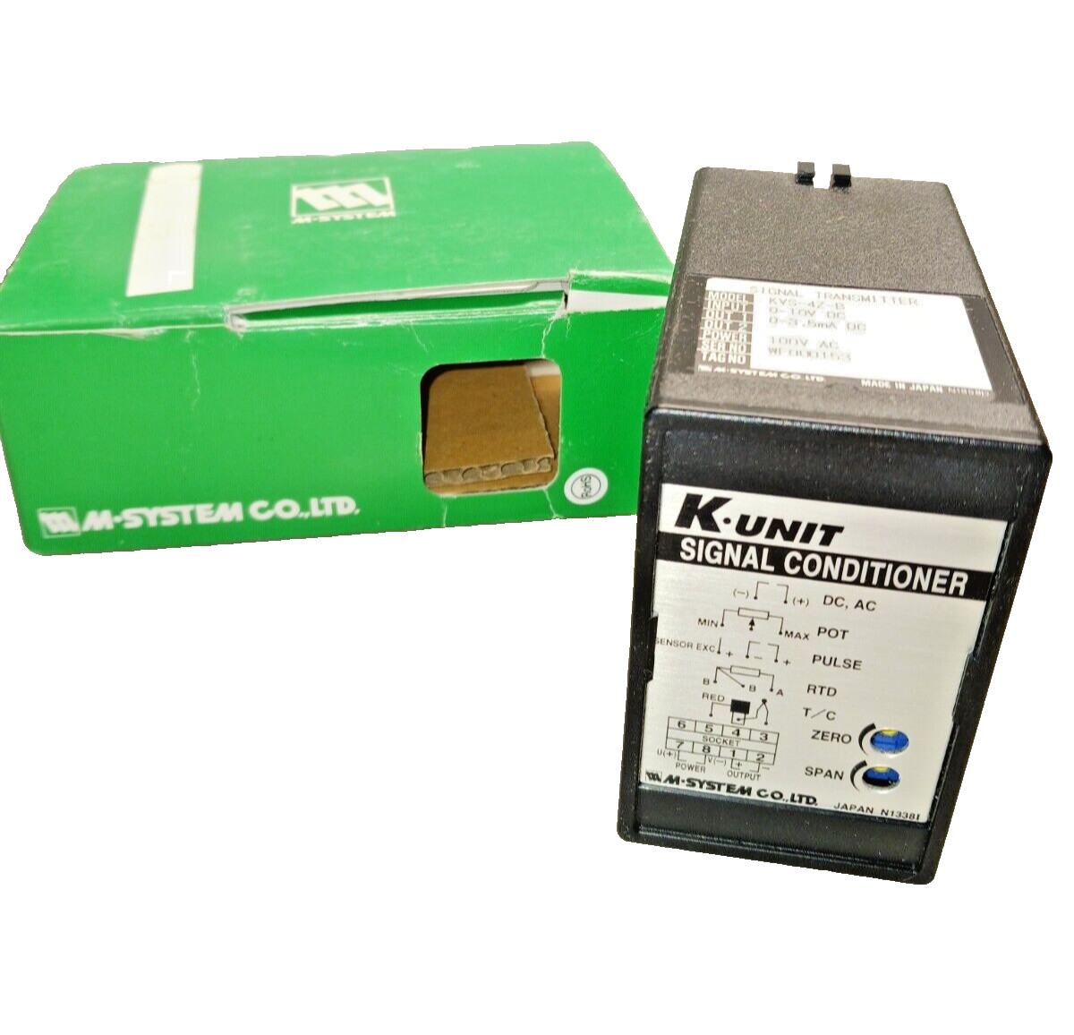 NEW M-SYSTEM KVS-4Z-B K-UNIT SIGNAL TRANSMITTER CONDITIONER