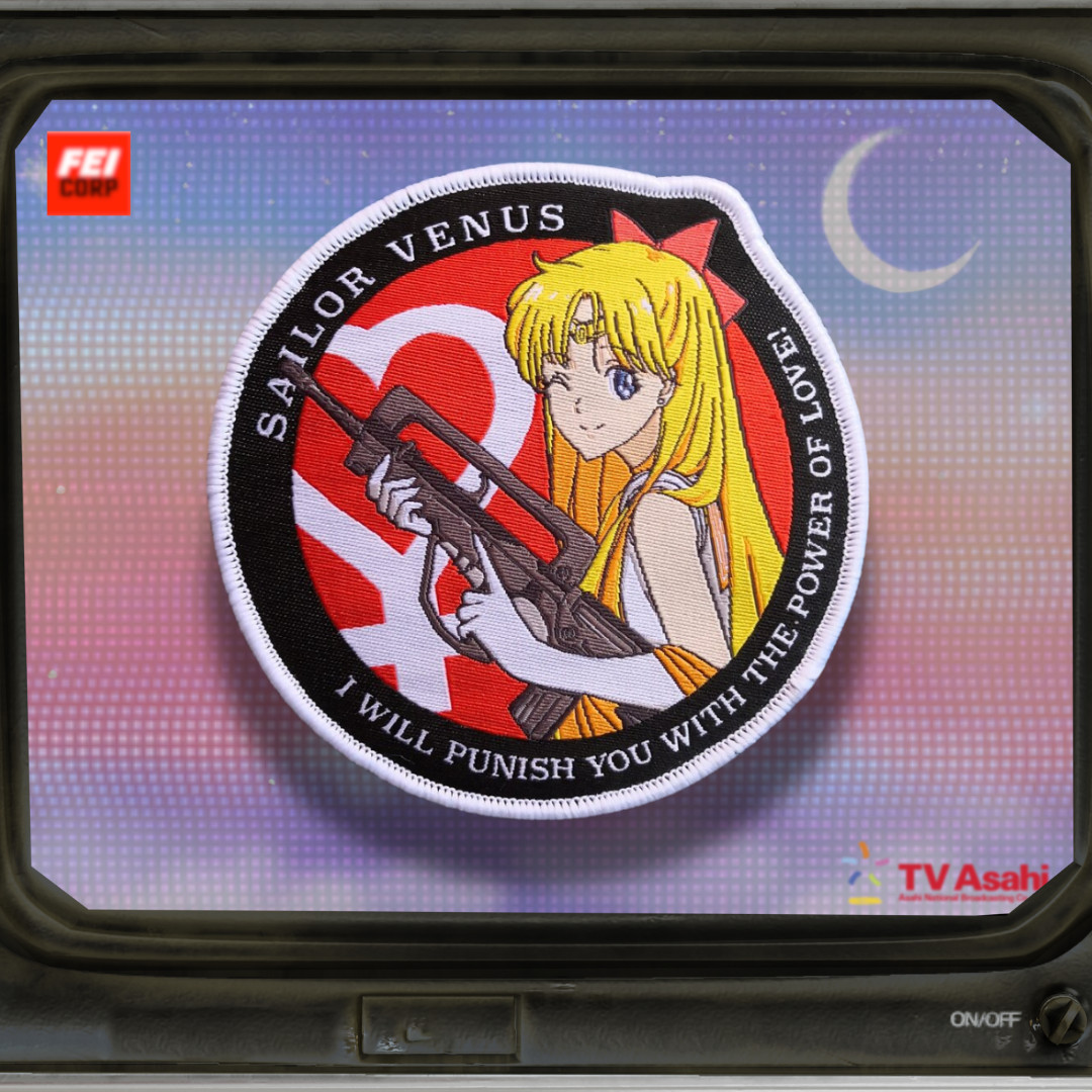 Tactical Sailor Moon female shooter Venus Hook Loop Patch war Anime girl waifu