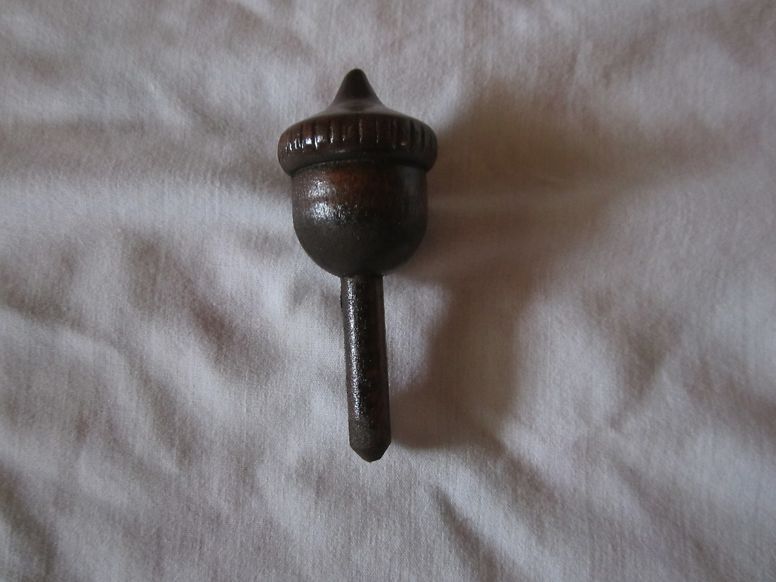 HOMEMADE WOOD 1" ACORN PLUG FOR BLACK POWDER HORN 3/8 SHAFT 2 1/2 TALL