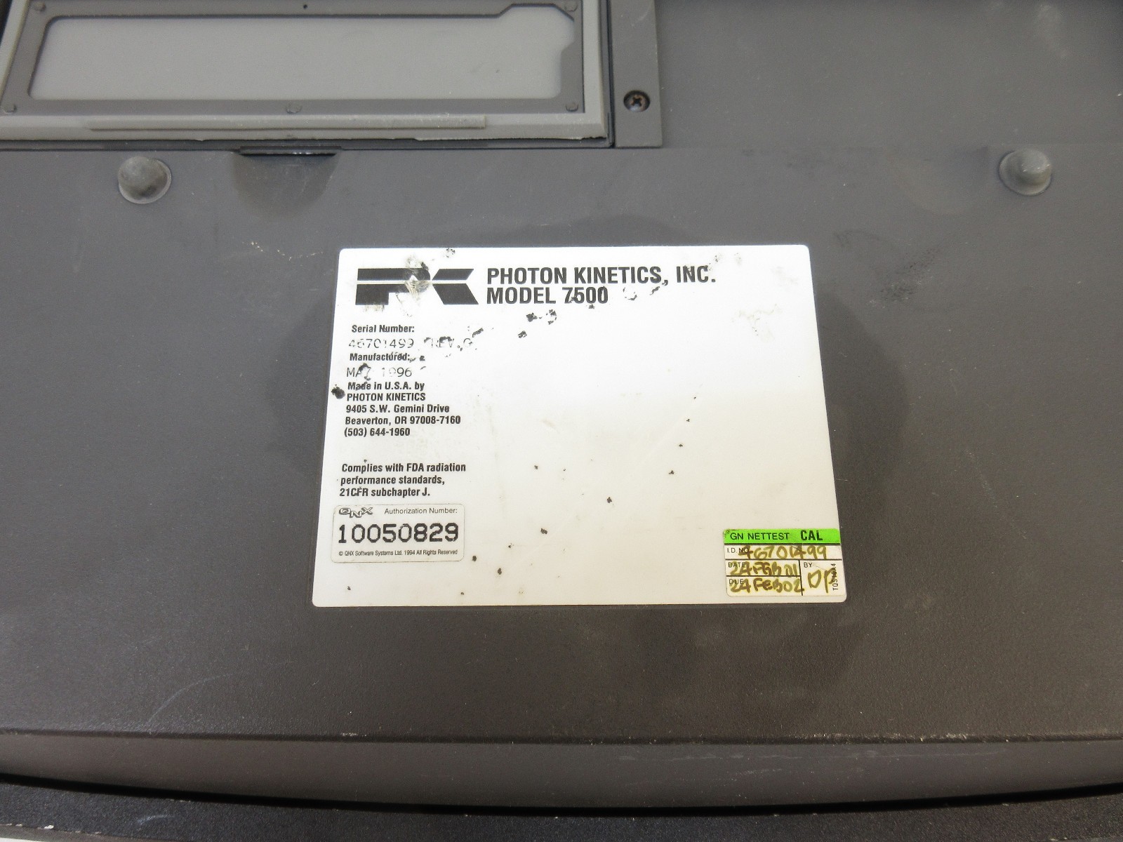Photon Kinetics 7500 Mini-OTDR Fiber Optic Tester Mainframe w/ 742S Module