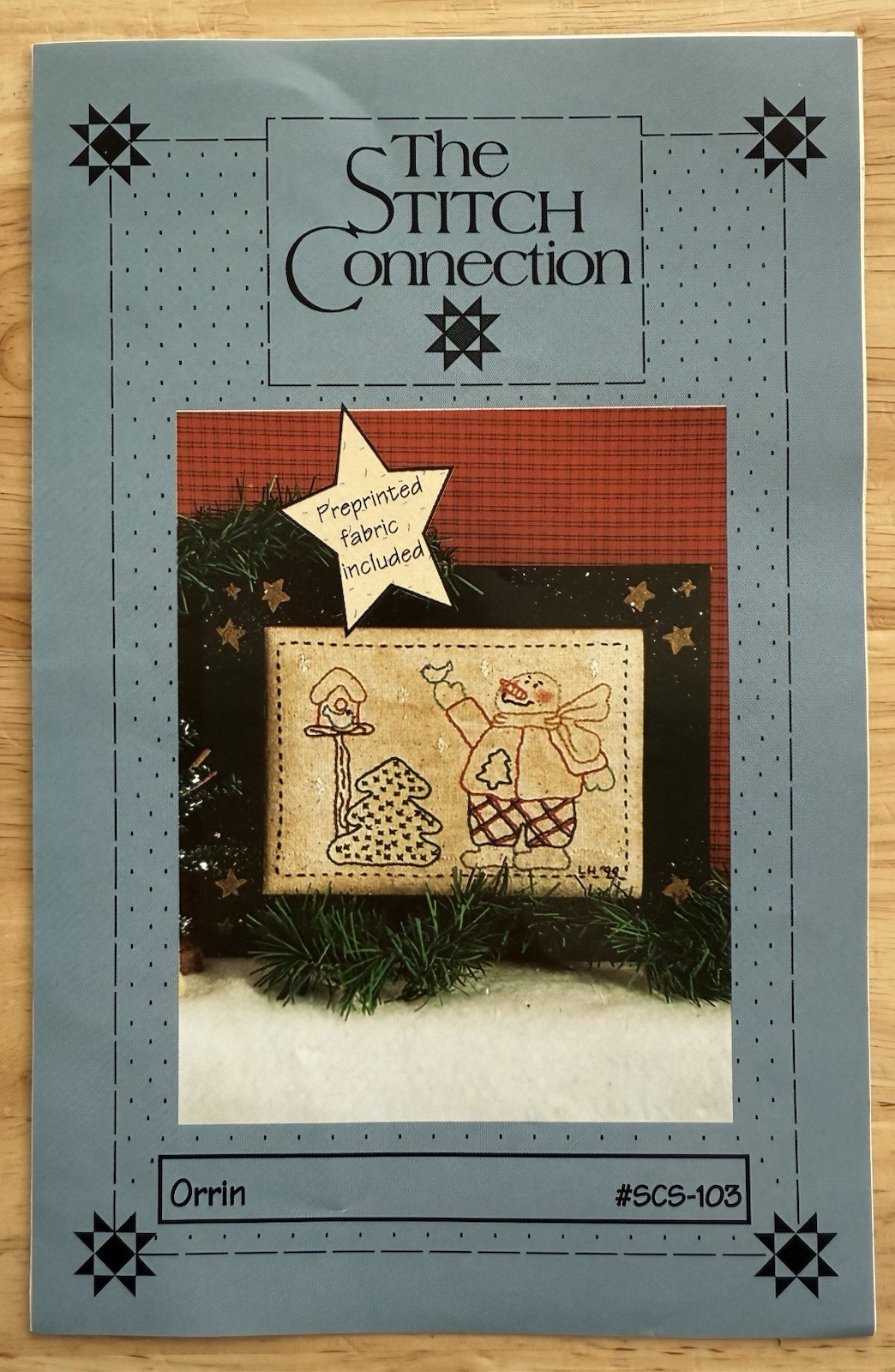 The Stitch Connection 4”x6” ORRIN Embroidery Pattern & Pre Printed Cloth