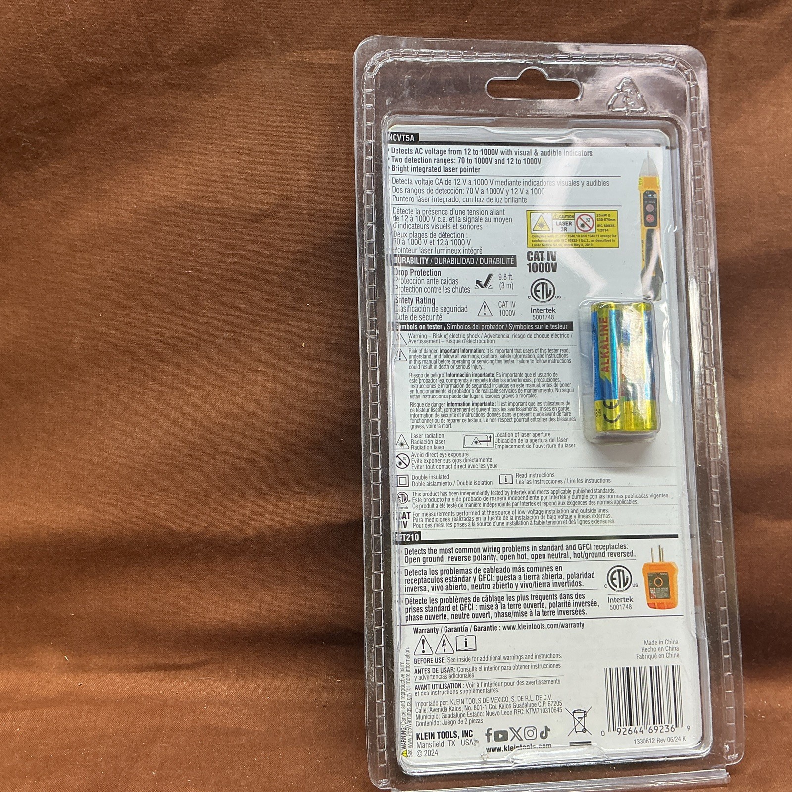 KLEIN TOOLS Electrical Test Kit Dual Range 1000V AC NCVT-5KIT