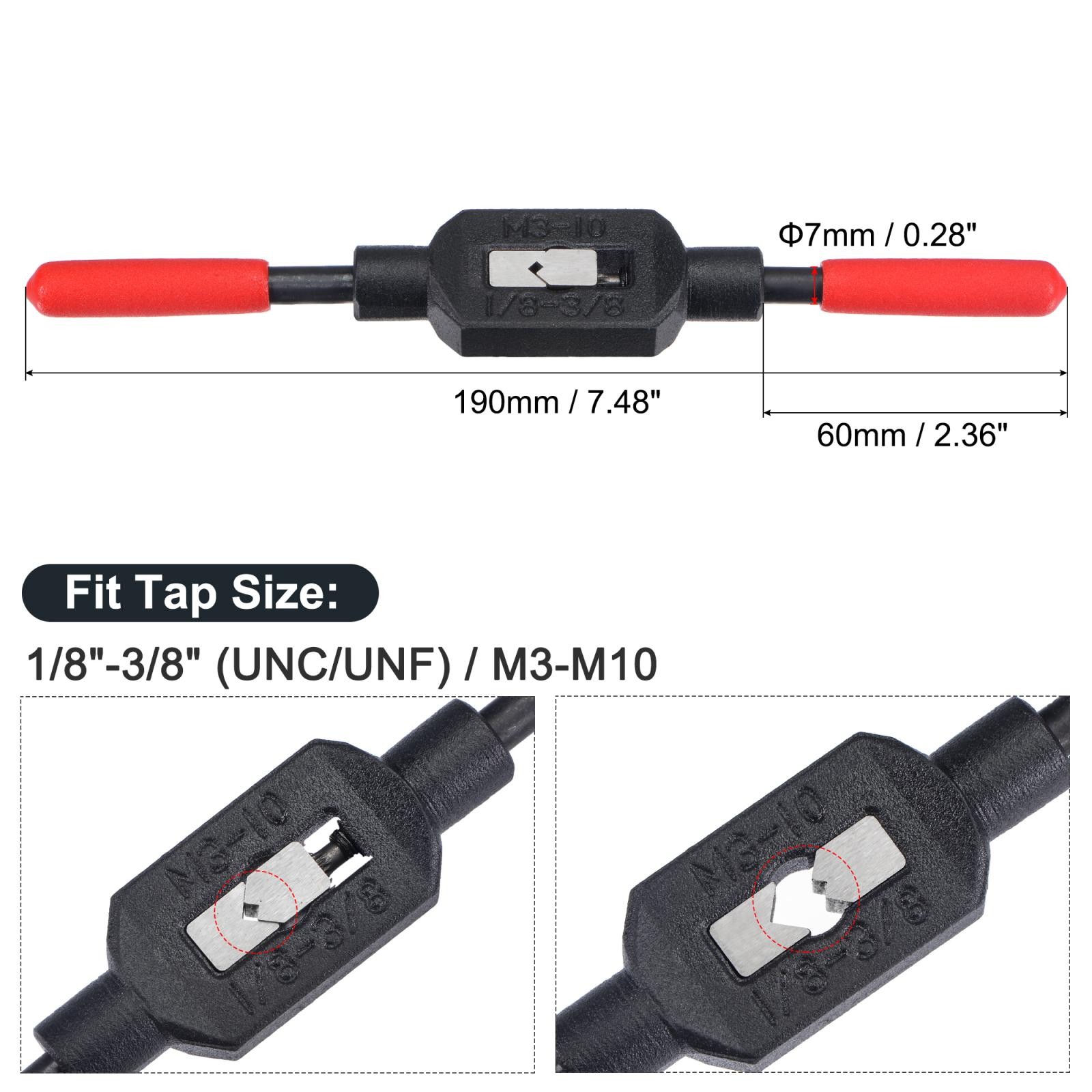 1/8"-3/8" M3-M10 Adjustable Tap Wrench Handle Reamer Tool with Plastic Handle