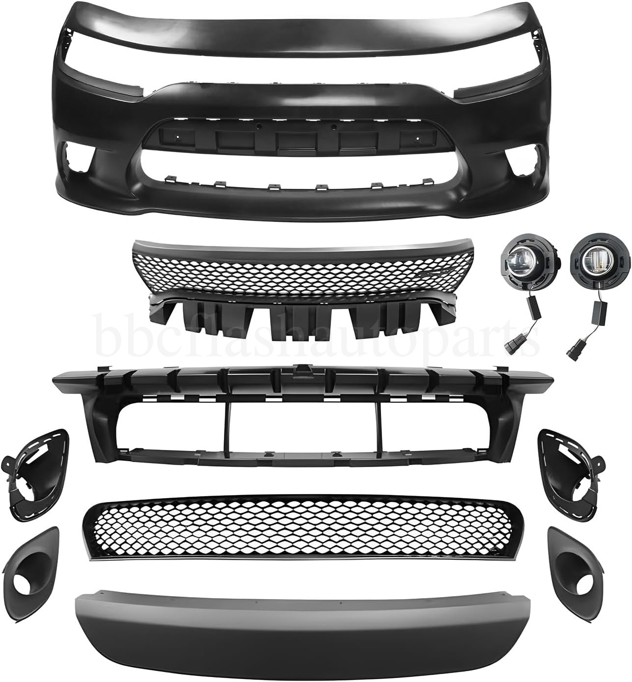 FOR 2015-2023 Dodge Charger SRT-8 SRT Hellcat FRONT BUMPER Upper Lower Grille