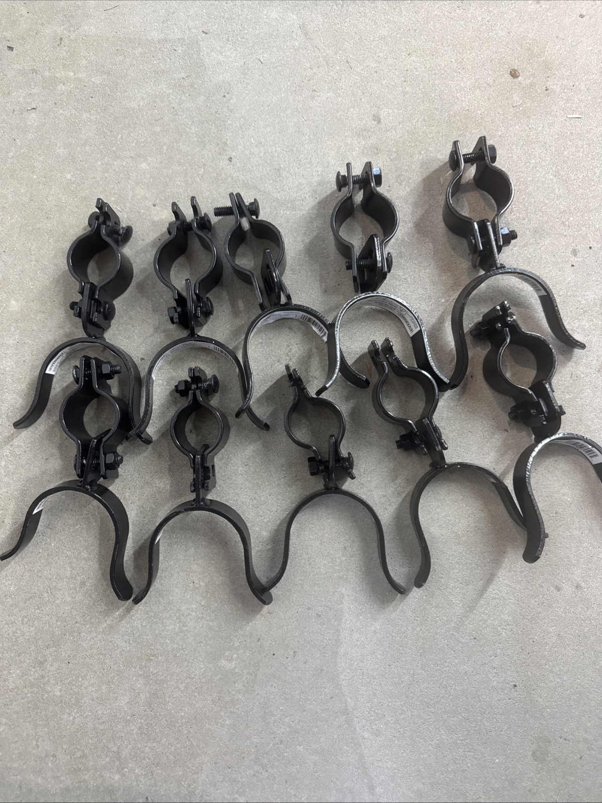 10x Black Gate Fork Latch Lockable Chain Link Gate Latch  1 3/8-2 3/8 1005653977