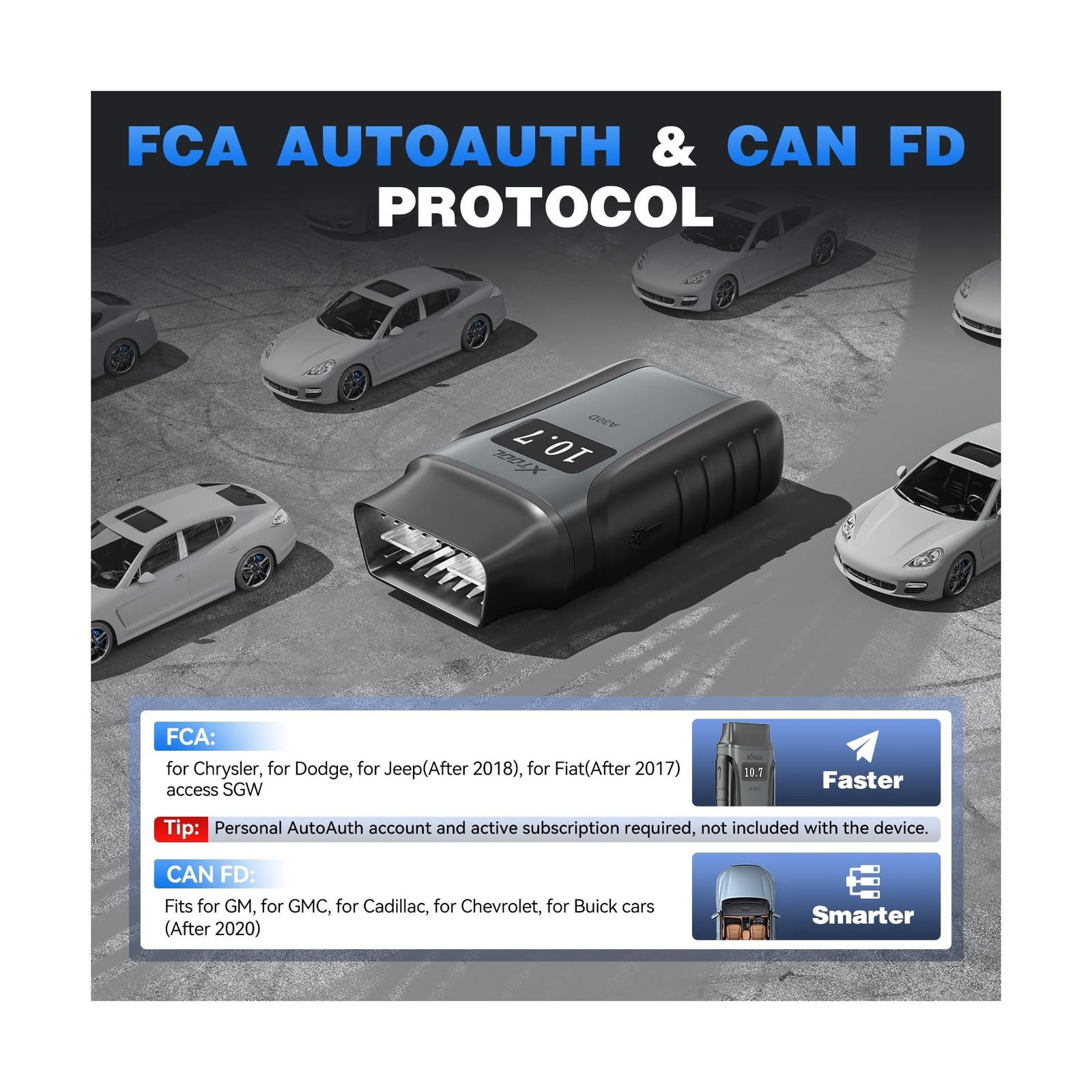 XTOOL Anyscan A30D OBD2 Scanner Diagnostic Tool - Bidirectional Scan Tool Wir...