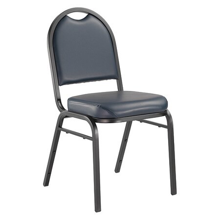 National Public Seating 9204-Bt Stacking Chair, 9200 Series, Vinyl Blue