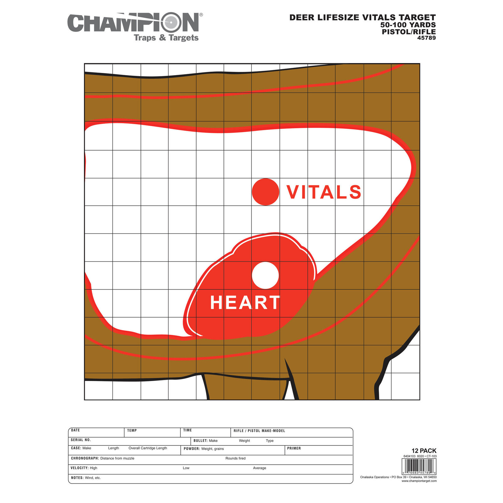 Champion Paper Animal Hunting Targets - 12-Pack