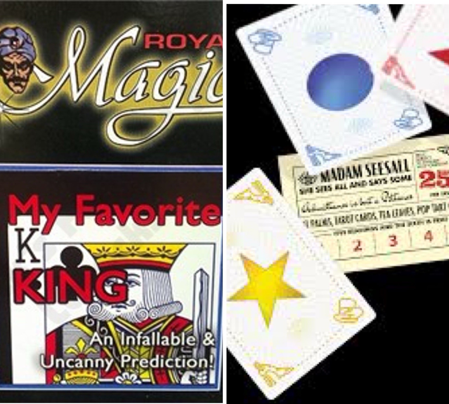 Instant Card Magic Trick ,-HYPNOTIC CHOICE-plus My Favorite King royal magic new