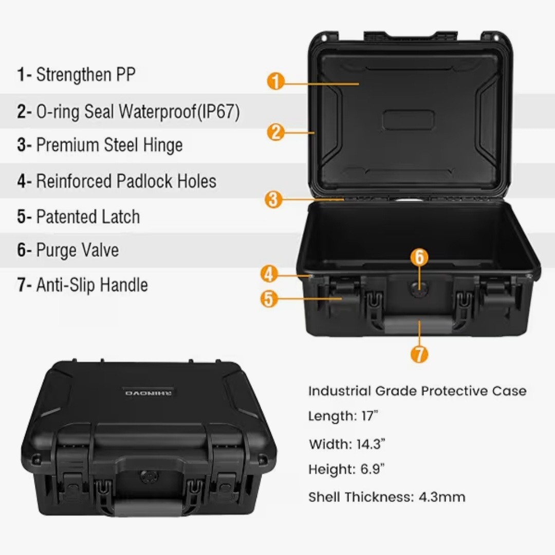 Drone Case for DJI Mavic 4 Creator Combo, IP67 Waterproof Dustproof Shockproof P