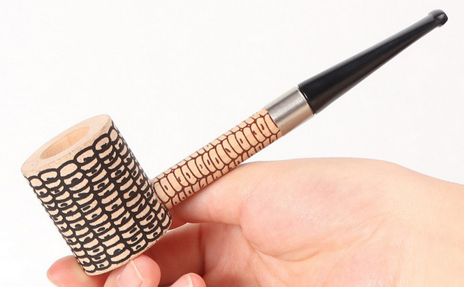 2piece wood tobacco pipe holder Detachable straight Cyclobalanopsis wood ZX-112