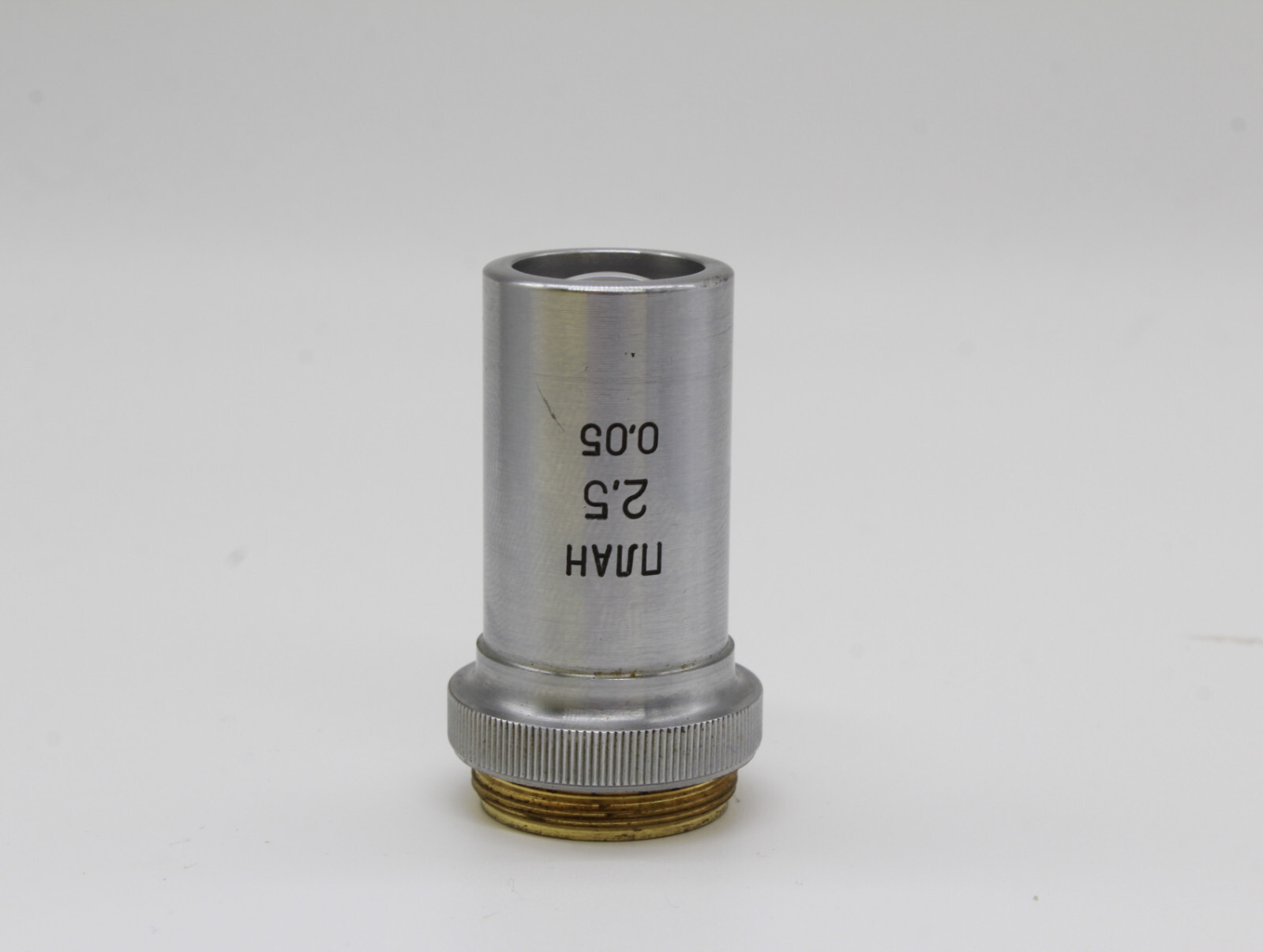 LOMO Microscope Objective PLAN 2.5 0.05 RMS thread POL #AR19
