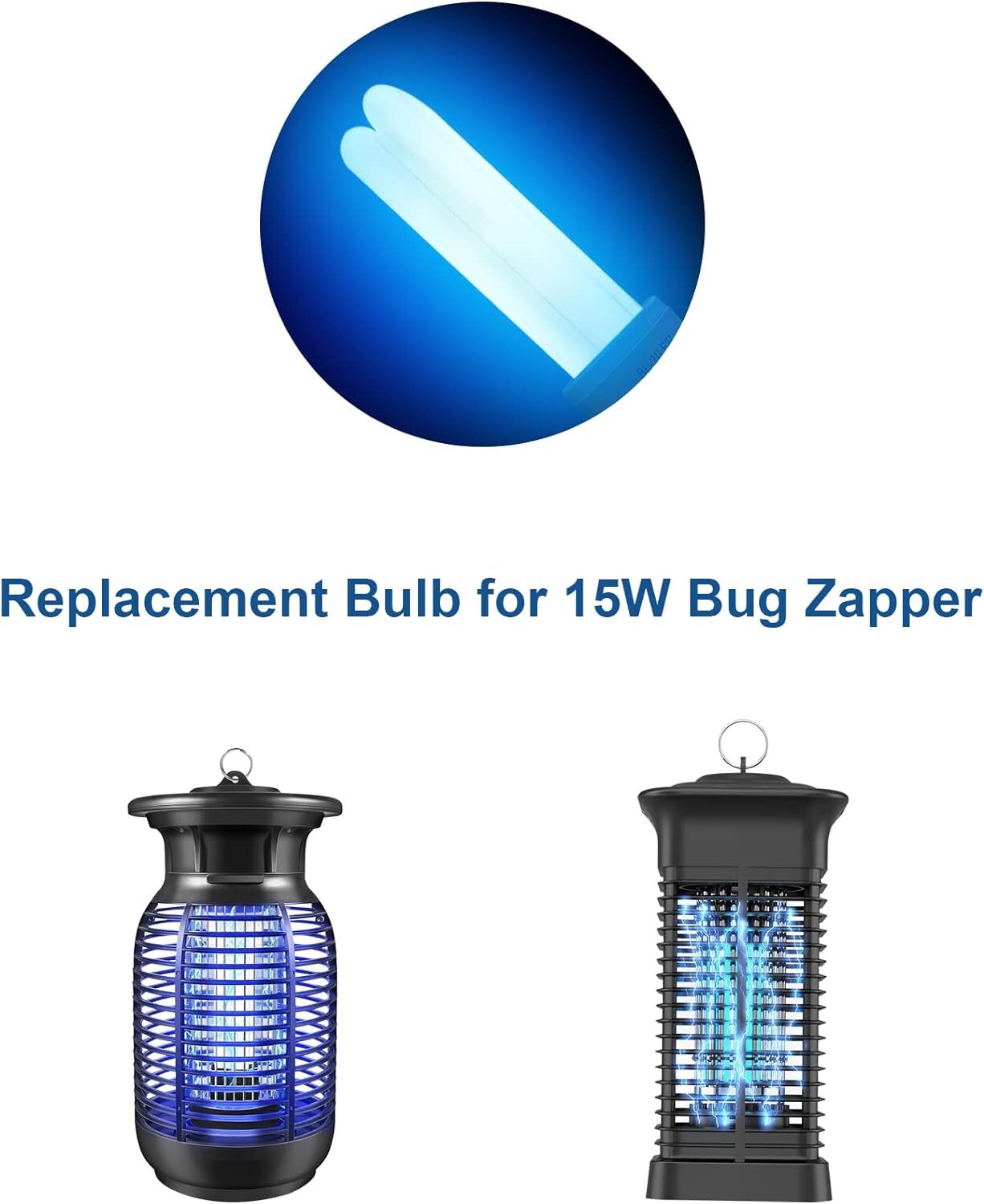 E27 15W U Type Replacement Bulb for 15W Bug Zapper, Compatible with HOM