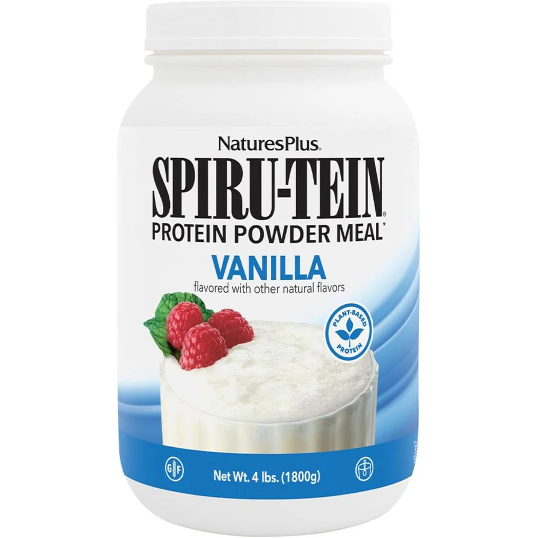 Natures Plus SPIRU-TEIN Vanilla 4lbs Plant-Based Protein Shake Nature's Plus