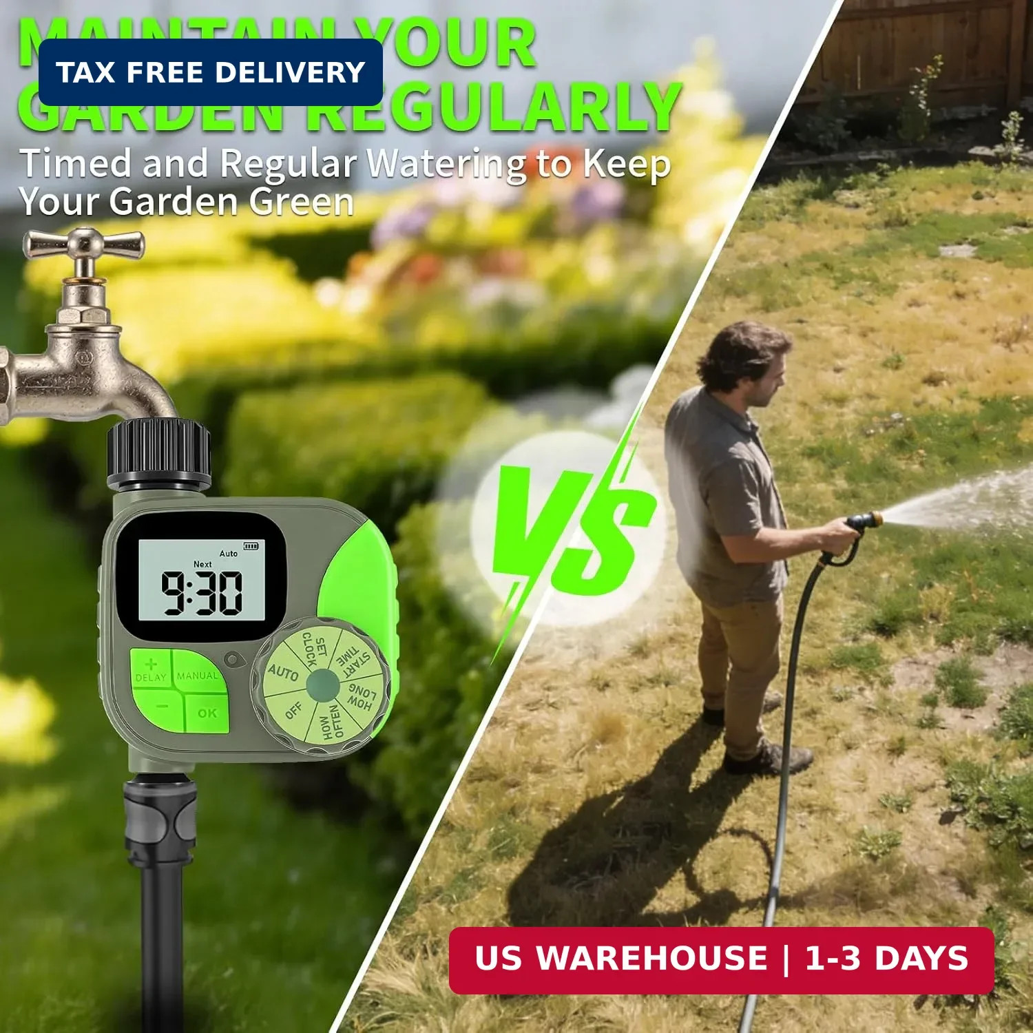 Sprinkler Timer for Garden Hose - Irrigation Timer for Outdoor Faucet, Automatic