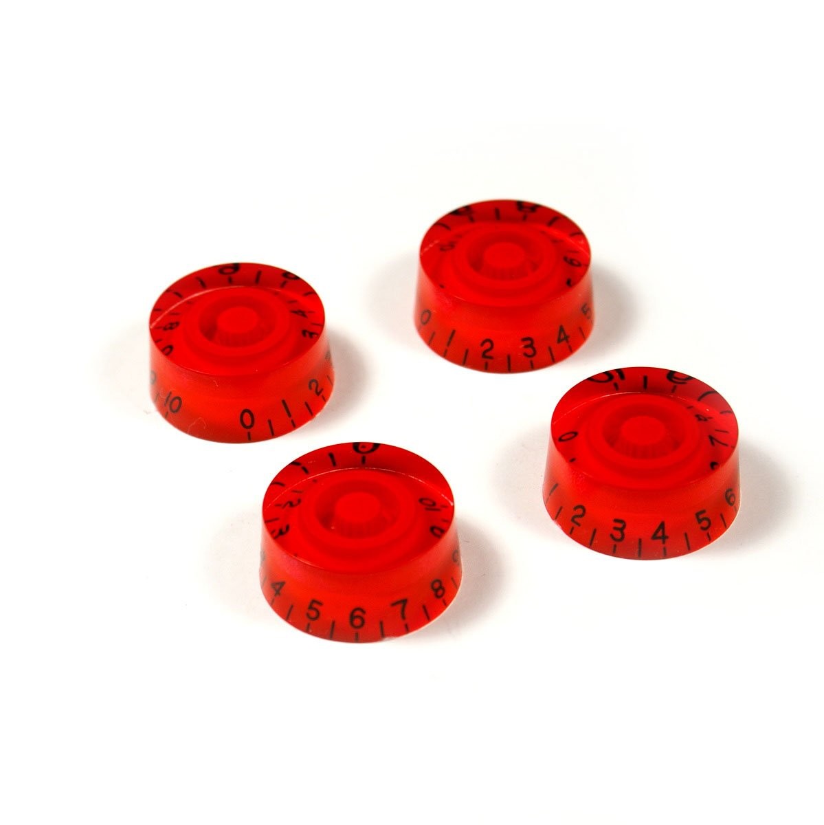 A Set of 4 Guitar Speed Knobs Fits Les Paul,Red